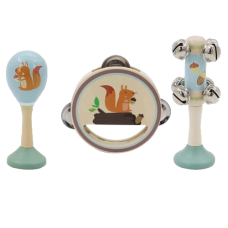 Music Set Wooden 3pc Woodlands - Squirrel